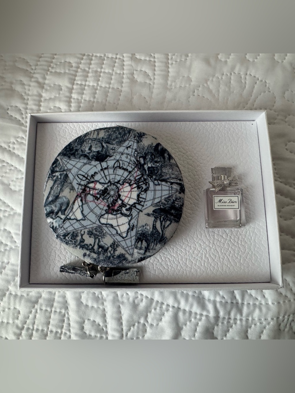 Dior Around the World Compact Travel Jewelry case with Miss Dior perfume sample